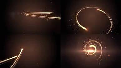 5组闪耀粒子爆炸光线标志展示视频的预览图